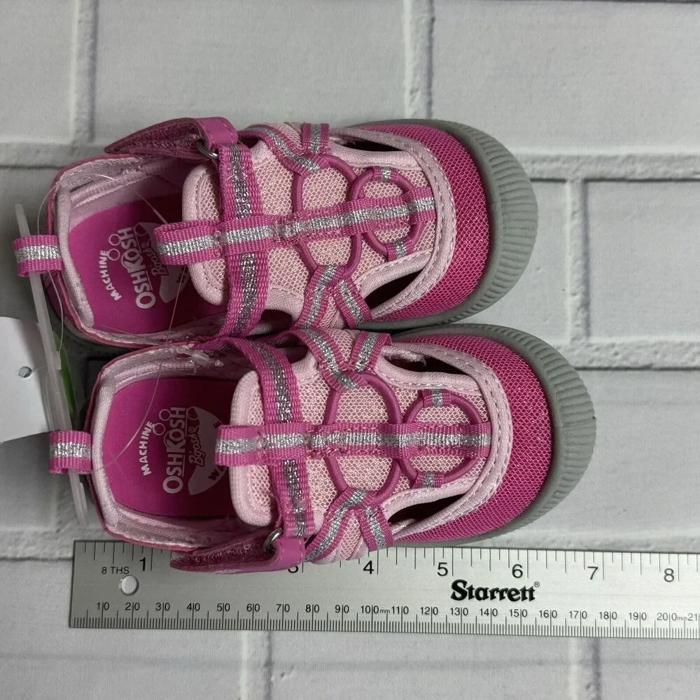 OshKosh Everplay Flexible Outsole Bump Toe Sandal Toddler Size 7 Pink